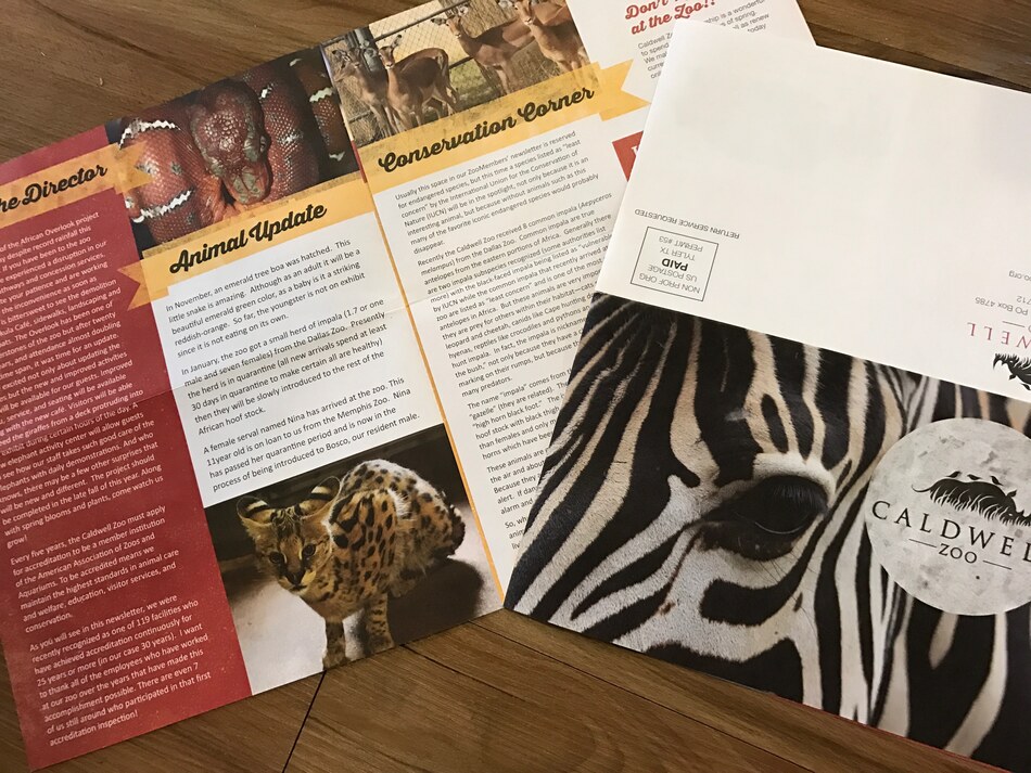 Caldwell Zoo · Newsletter